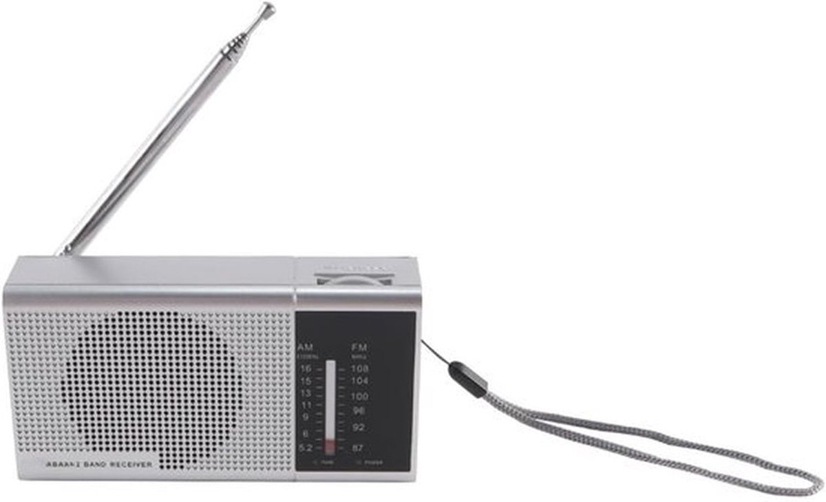 Draagbare Radio - Noodradio - AM/FM Ontvanger - Eenvoudig te Bedienen - Ideaal voor Senioren - Werkt op Batterijen