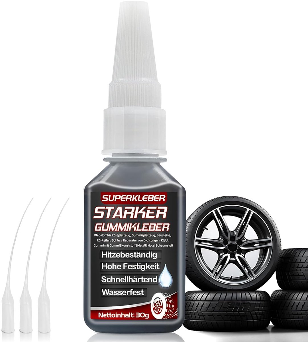 SnelShoppen - Rubber Glue Extra Strong Waterproof 30g - Zwart Rubber Cement voor Banden, Schoenen, Riemen, Laarzen, Rubber Producten & DIY Reparaties
