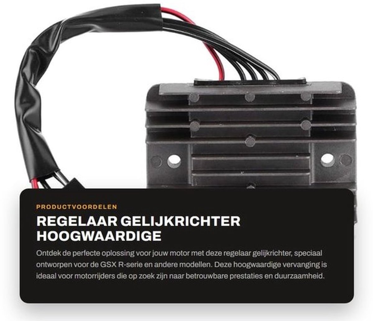 Regelaar gelijkrichter - Hoogwaardige vervangingsonderdeel - Duurzaam aluminium en ABS - Plug-and-play installatie - Geschikt voor R...