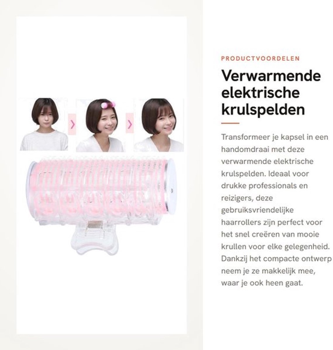 Verwarmende elektrische krulspelden - Draagbare haarrollers - Snel en eenvoudig in gebruik - USB opladen - Ideaal voor onderweg - Perfect...