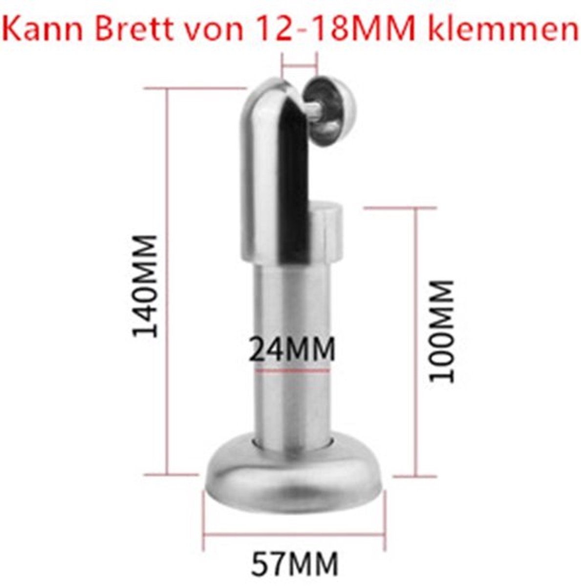 Partitie Ondersteuning - RVS Beugel - Krasbestendig - Antislip - Stabiele Prestaties - Versterkte Constructie - Wandbeugel