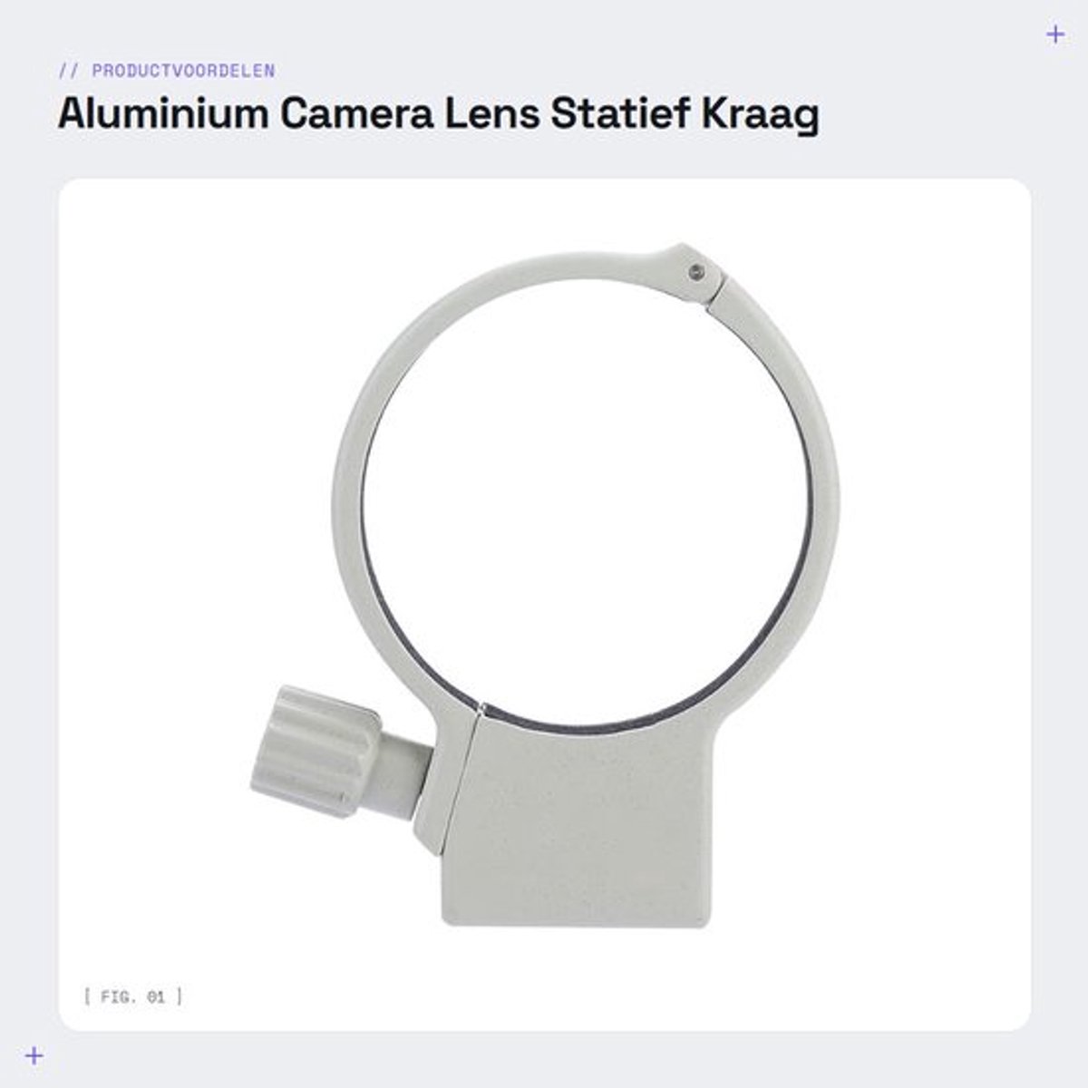 Statiefkraag Lichtgewicht - Aluminium - Duurzaam - Geschikt voor EF 70-200mm f/4L USM - Handig - Bevestigingsschroef - Lenssteun