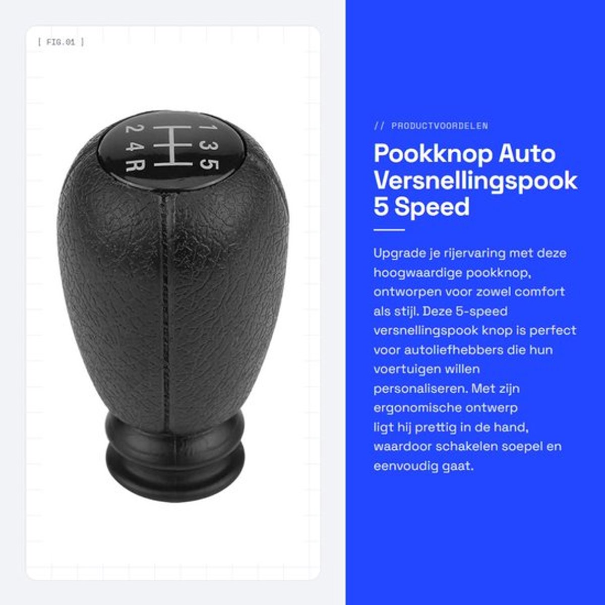 Pookknop Ergonomisch Ontwerp - Versnellingspook Knop - Snelle Installatie - Waterdicht - Corrosiebestendig - Compatibel met 106/Saxo/Xsara/Xantia/C2/C3/C4