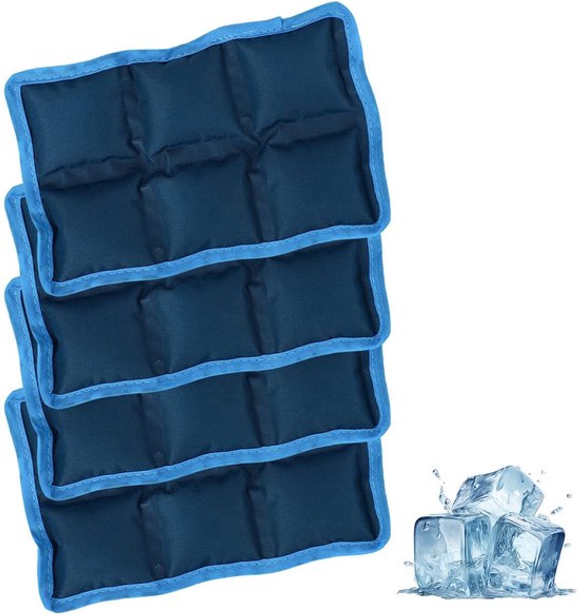 Ice Pack Herbruikbaar - 4 Stuks - Polyester Koelelementen - Lunchbox Koelaccessoires - Voor Vissen/Kamperen - Afmeting 18x11.5cm - Koelelement