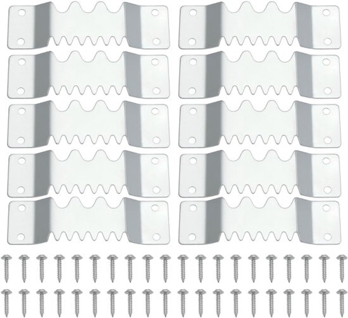 Foto Hangers Heavy Duty - 10 Stks - Zaagtand Hangers - Schroeven - Metaal - Afmetingen 104x30,8mm - Dikte 1,1mm - Schilderijhangers