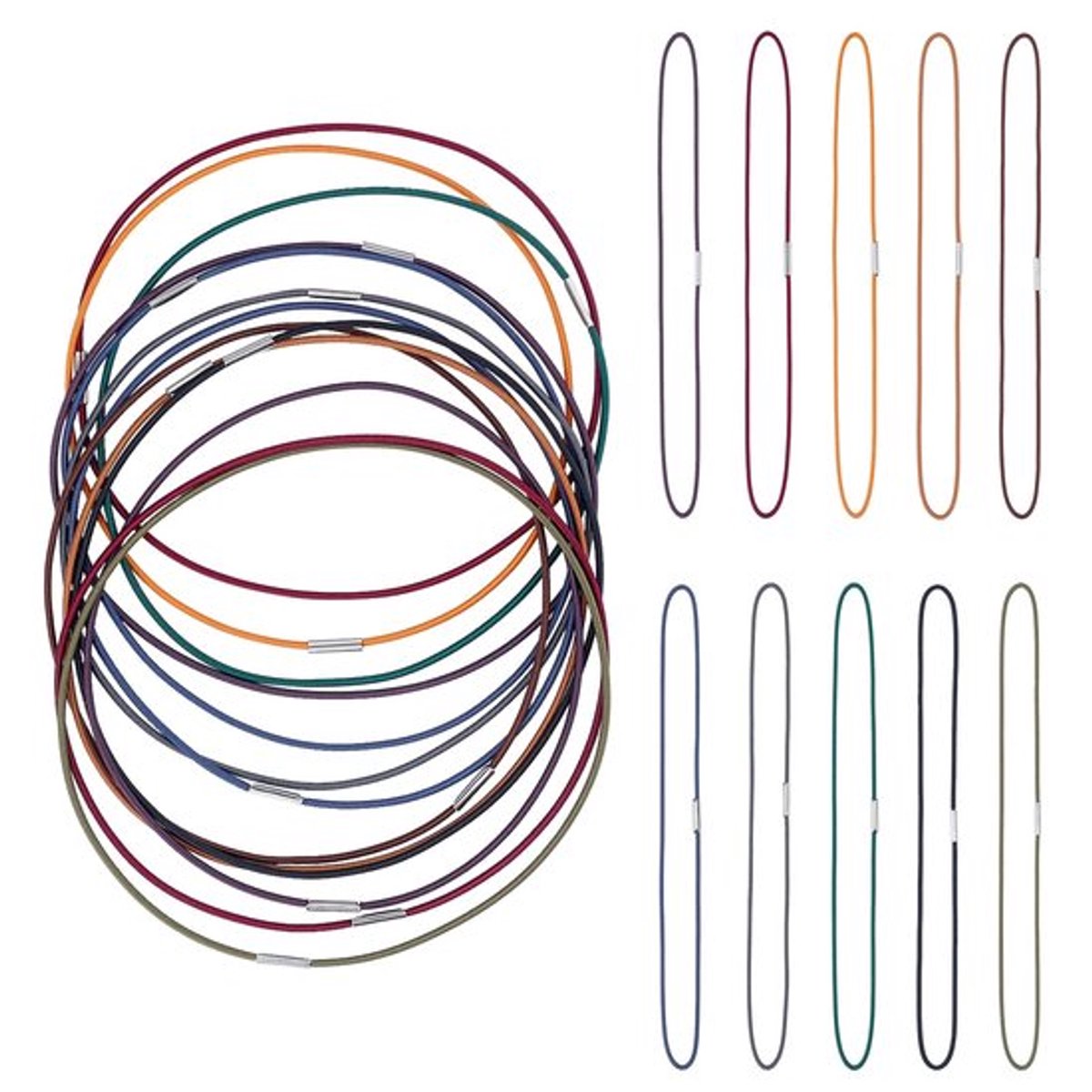 Elastische Banden 13 Stuks - Kleurrijke Opvouwbare Koorden - Heavy Duty Stretch Band - Notebook Accessoires - Duurzaam Nylon - Notebookbanden