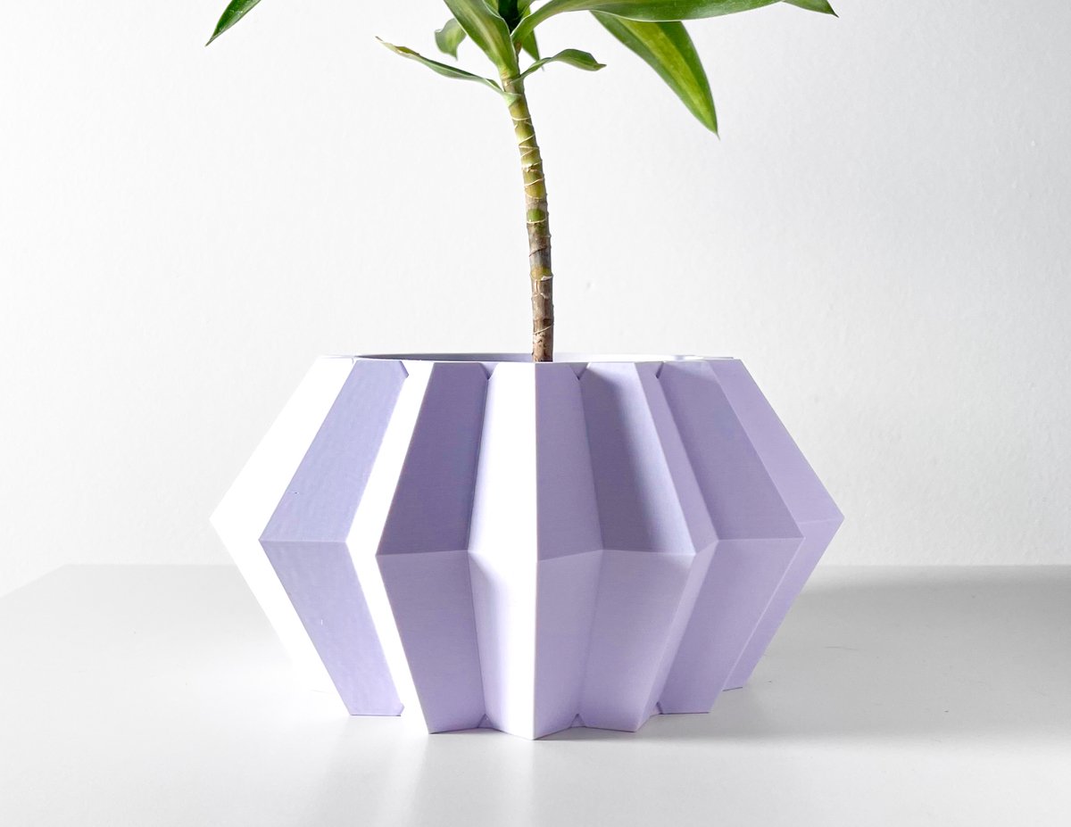 Skushy Jun Bloempot - Moderne Designpot voor Kamerplanten - Sculpturale Plantenpot voor Woonkamer en Kantoor - Premium Woondecoratie