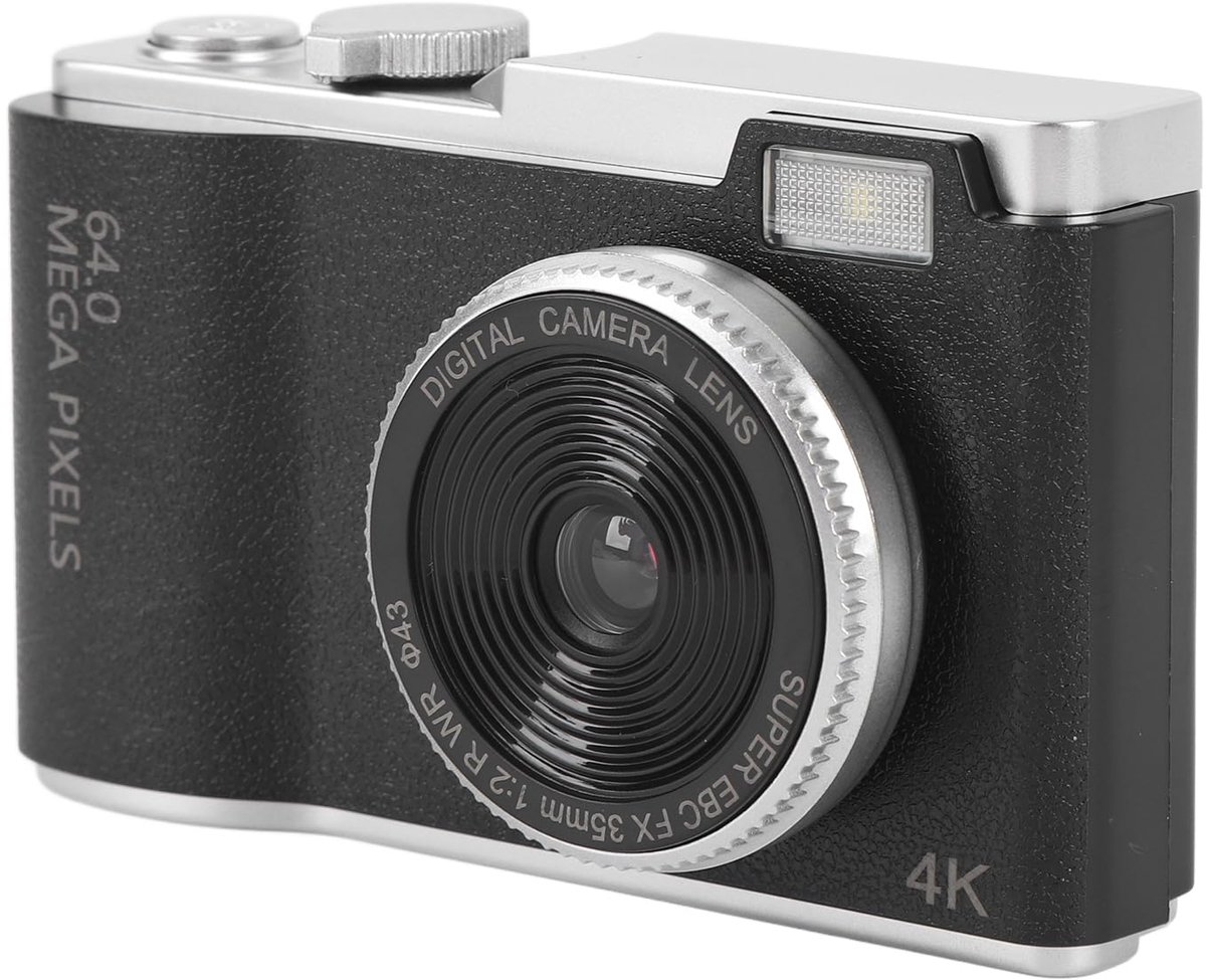 SnelShoppen - 4K Digitale Camera Vintage CCD - Draagbare Compacte Vlogcamera voor Fotografie - Ideaal voor Tieners, Volwassenen en Beginners (Geen Geh