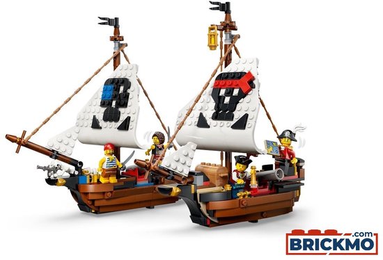 LEGO Creator 3in1 Klassiek Piratenschip Piraten Boot Speelgoed voor Kinderen 31387