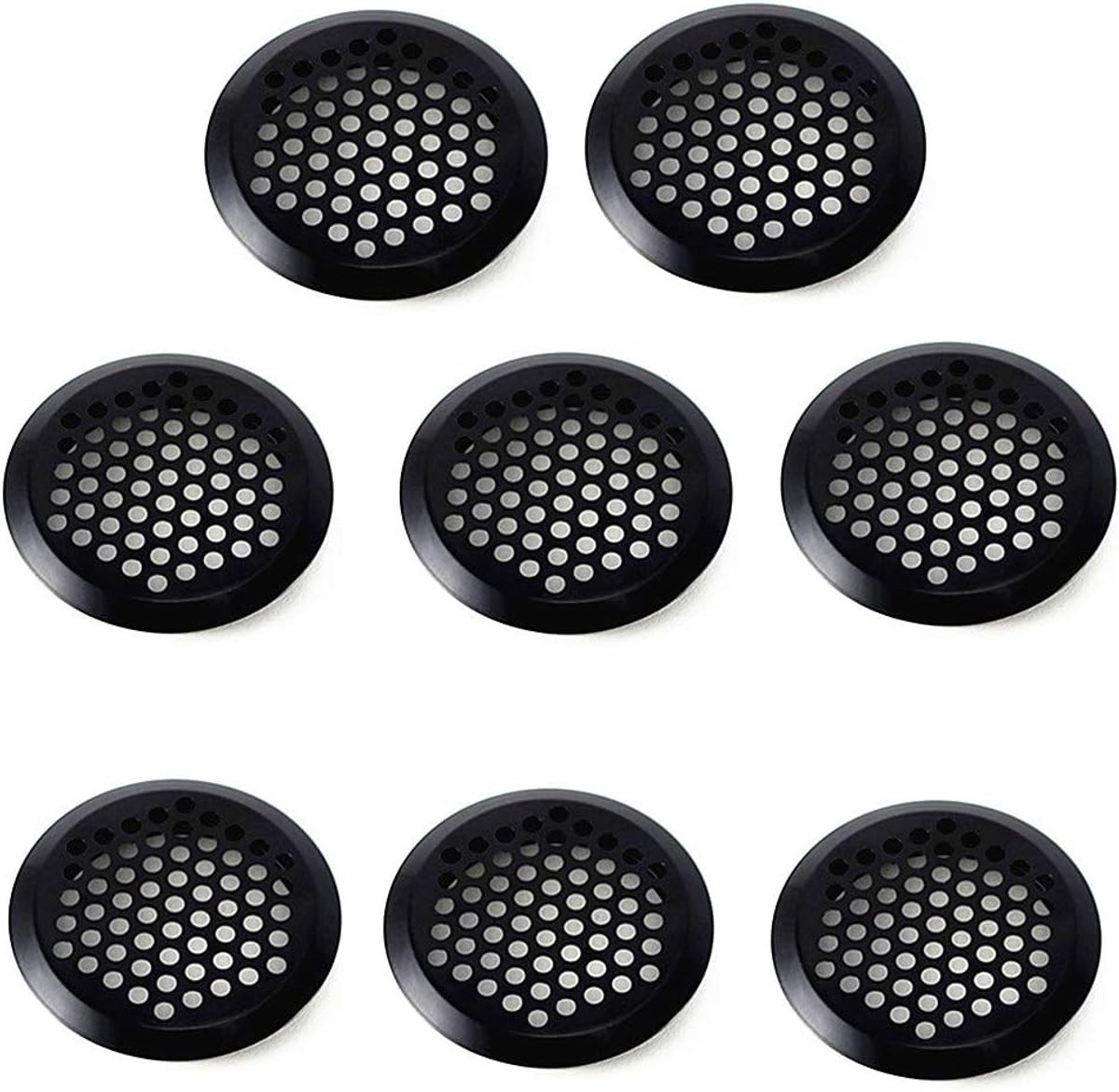 Ronde Ventilatieroosters met Insectenmesh - Set van 8 Stuks voor Kasten en Schoenkasten, 3