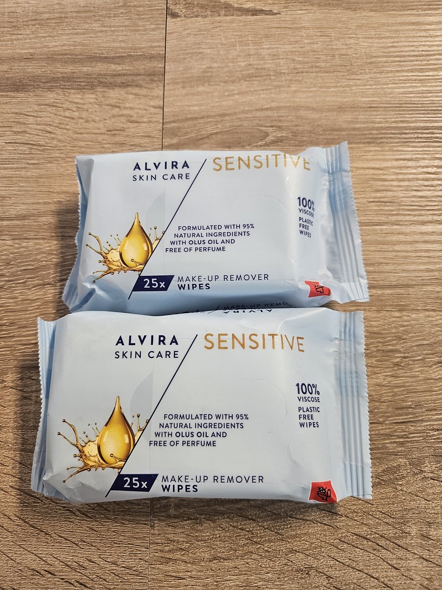 Alvira make up remover doekjes -set van 2 pakken totaal 50 doekjes