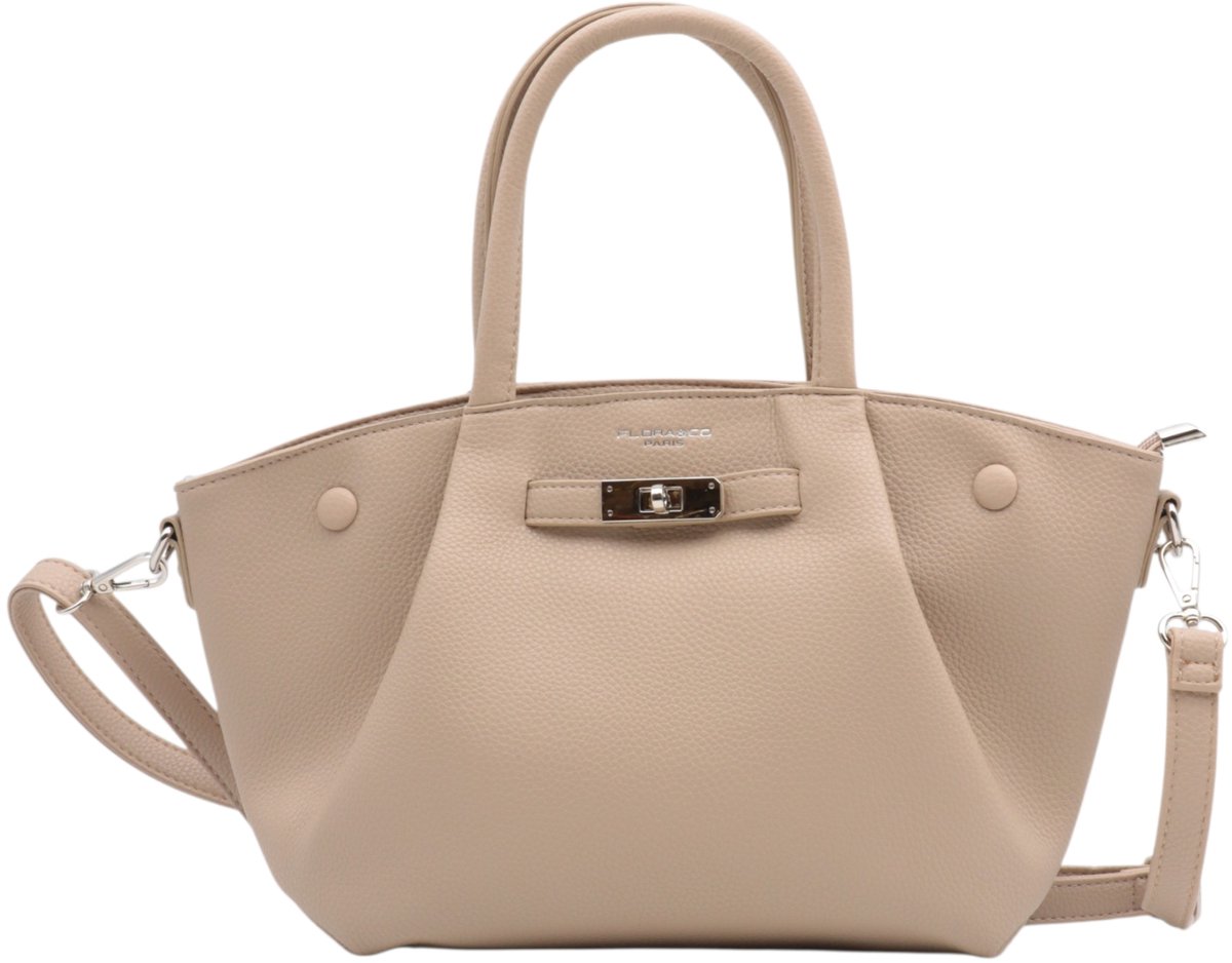 Flora & Co - dames handtas - lange draagriem - fashion - beige