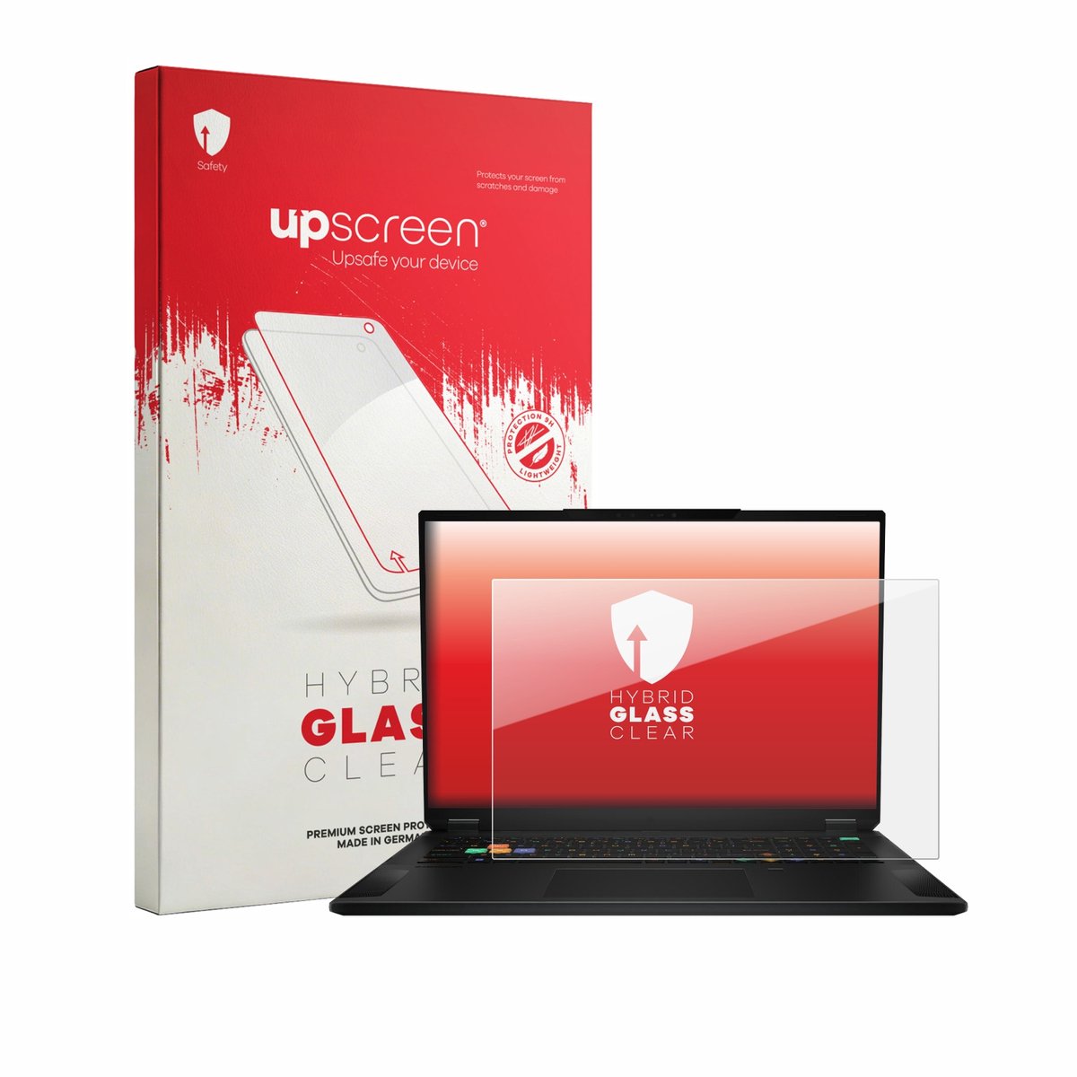 upscreen - Screenprotector voor MSI Stealth 18 HX AI - Folie Beschermfolie Beschermglas transparant