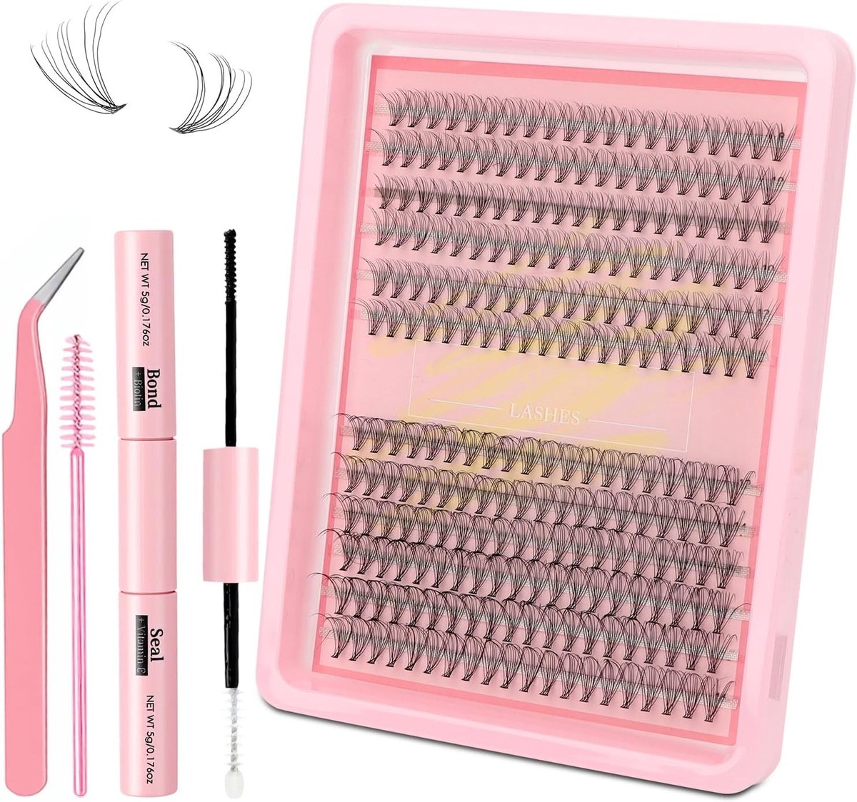 240 Stuks Valse Wimpers, 8-16 mm, Kunstwimpers voor Dagelijks Gebruik, Ideaal voor Make-up en Dating, DIY Wimperextensions, 10D Kwaliteit