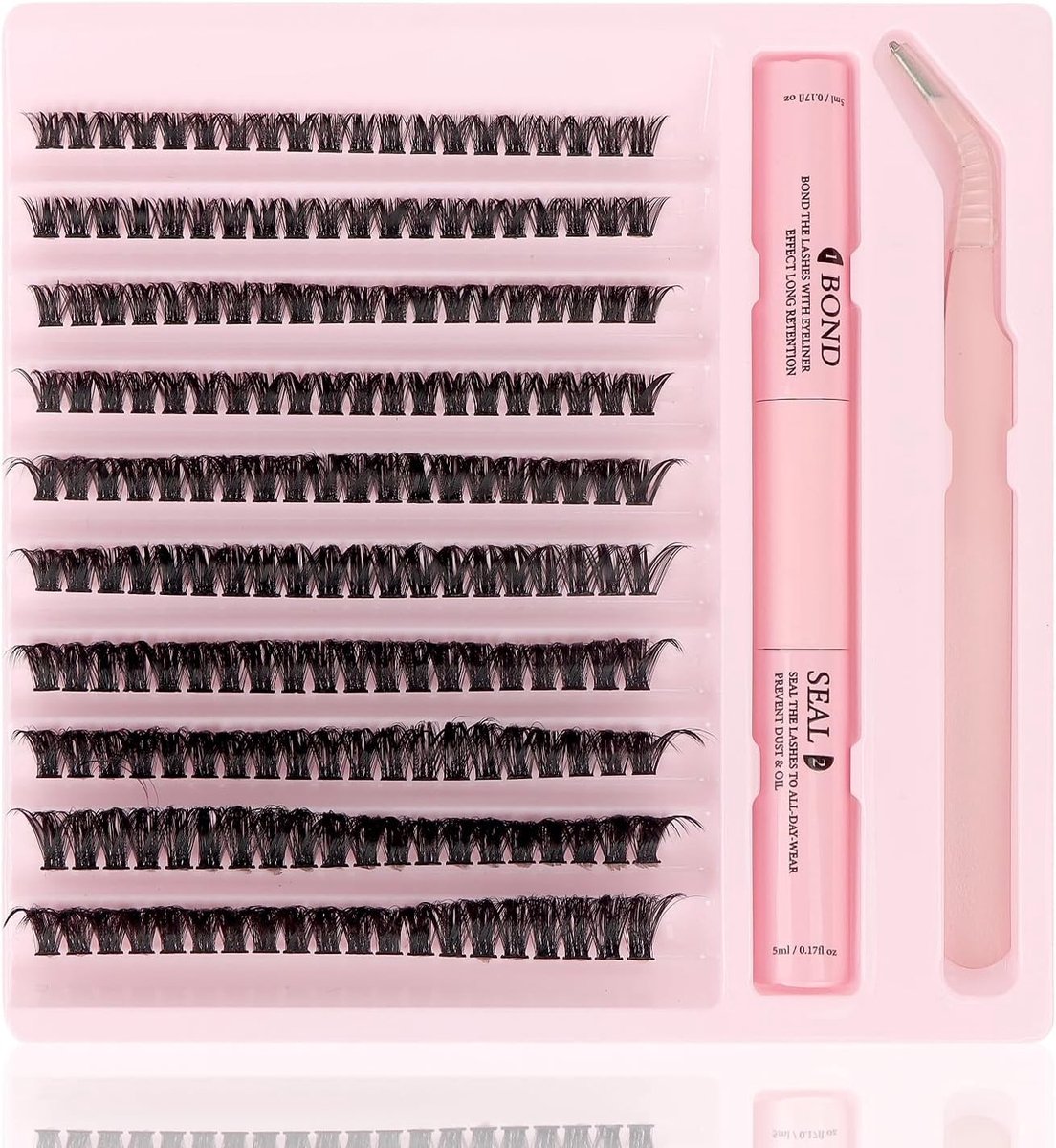 Valse Wimpers, Kunstwimpers, DIY Wimperextensions voor een Natuurlijke Look, Perfect voor Dagelijks Gebruik en Speciale Gelegenheden, Ideaal voor Beginners in Make-up, 80D