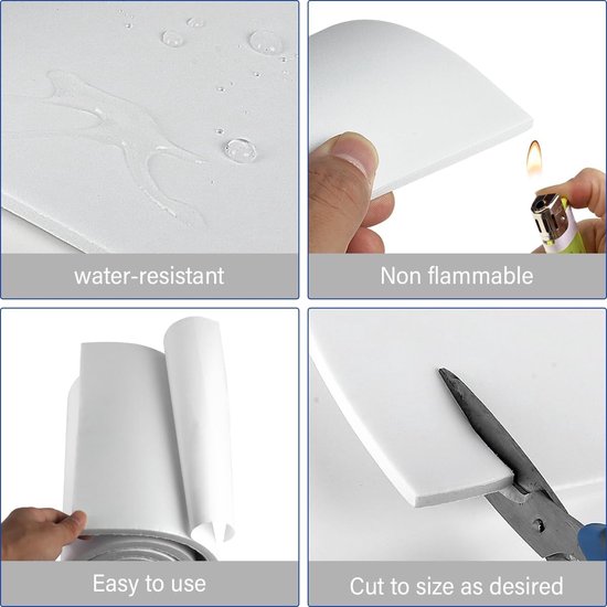 Zelfklevende Foam Rol, Cellrubber, 300mm x 1.5mm x 1.5m - Multifunctionele Neopreen Foam Vellen, Makkelijk te Snijden, Ideaal voor DIY Projecten en Isolatie — afbeelding 2