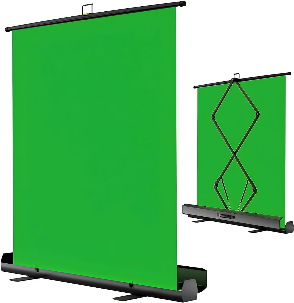 SP® Greenscreen - Draagbare, Vrijstaande Foto Achtergrond - Professioneel Oprolbaar Paneel - Groen - 220cm x 162cm x 1cm