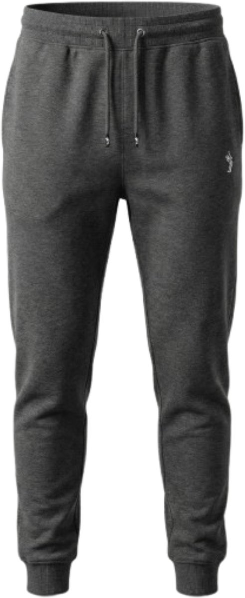 Hitman Joggingbroek Heren - Katoen - Trainingsbroek Heren - Pyamabroek Heren - Zware Kwaliteit - Oversized Fit - Donker Grijs - Maat M