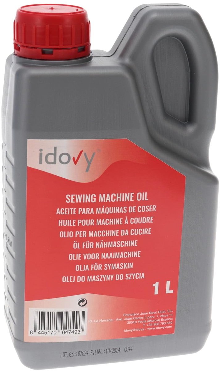 SnelShoppen - Speciale olie voor naaimachines, kleurloos smeermiddel, 1 liter, ideaal voor naaiwerk, onderhoud en reparatie
