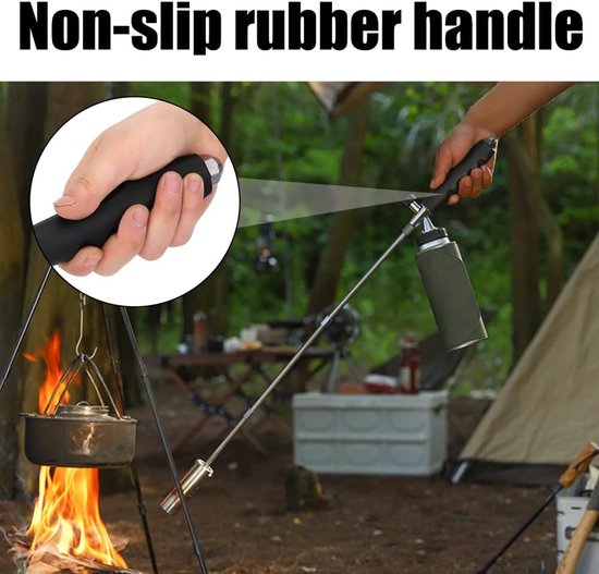 Onkruidbrander - Verstelbaar 39-79 cm - Afneembare Verlengstang - Instelbare Vlam - Ergonomische Handgreep — afbeelding 5