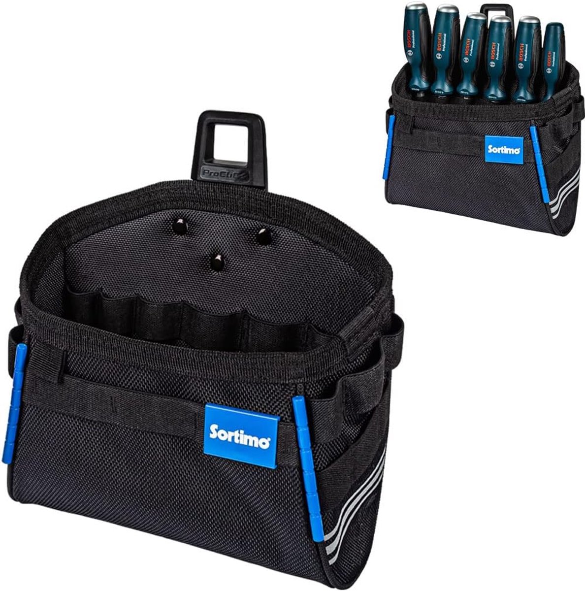 SnelShoppen - ProClick Gereedschapstas L 16 - Ruime, Stevige Gereedschapsopbergers - Ideaal voor Tuin, Klussen & Hobby - Waterafstotend, Duurzaam Nylo