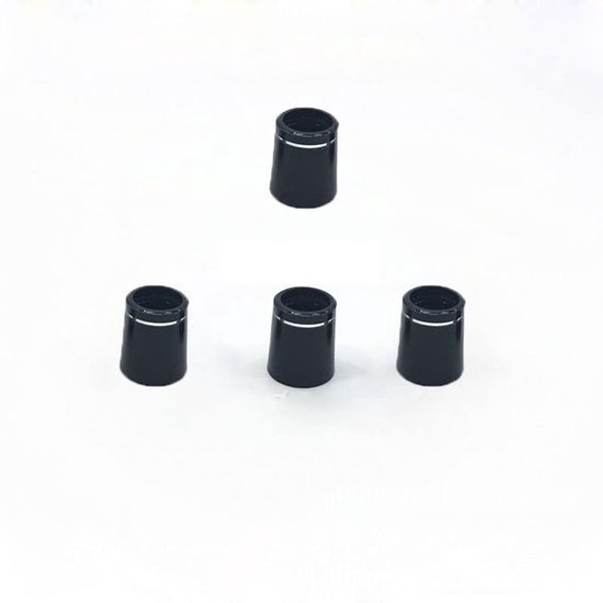 Golfputter Set van 4 Stuks - Duurzaam Rubber - Lichtgewicht - Zilverkleurige Ringen - Geschikt voor Houten/IJzeren Clubs - Geweldig Cadeau - Golfaccessoires