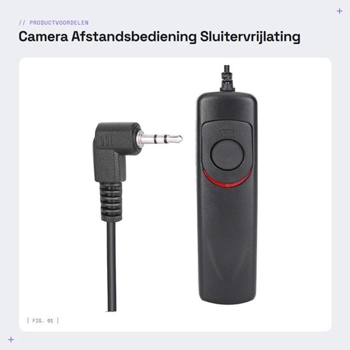 Afstandsbediening Sluitervrijlating - Camera Accessoire - Telescoop Microscoop - Compatibel met 500D/450D/700D/650D/550D/60D/600D - Innovatief Ontwerp - Hoogwaardige Kwaliteit - Cameraontspanner