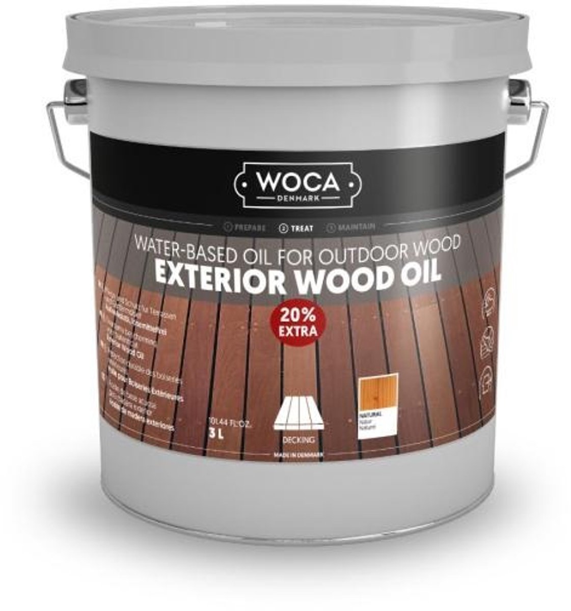 WOCA Exterior Wood Oil NATUREL - 3 liter