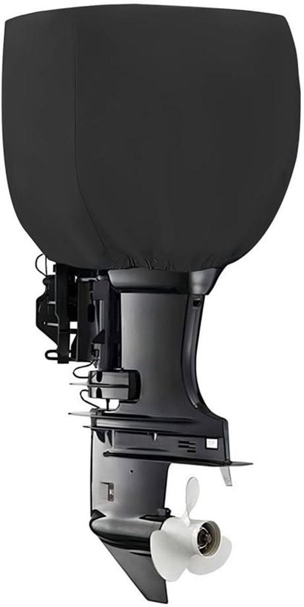 Buitenboordmotorhoes Waterdicht - Half-omwikkelde Motor Cover - Trekkoordontwerp - 420D Oxford Doek - Slijtvast - Bescherming tegen Weer - Motorcover