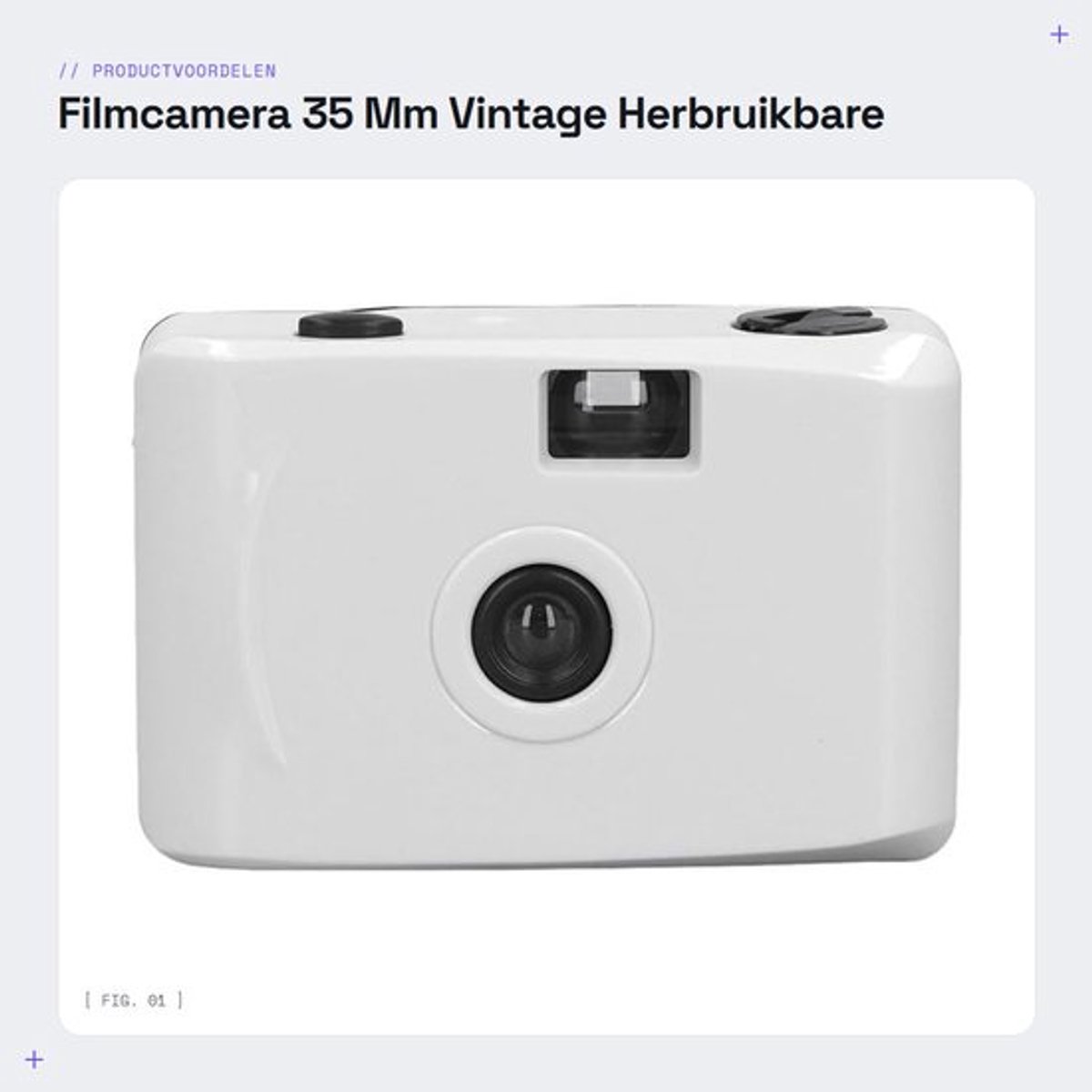 Filmcamera met waterdichte behuizing - 35 mm filmcamera - f/9 28 mm lens - 1/100s sluitertijd - snorkelen - scherpstelafstand 1,2 m - handleiding inbegrepen - Retro Camera