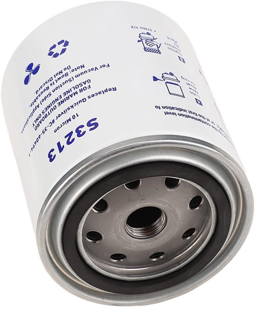 Brandstoffilter Corrosiebestendig RVS - Brandstof/Water Separator - Vervangingsfilter - Afdichtingscomponenten - Duurzaam - Geschikt voor Motorboot/Yacht - Brandstofscheider