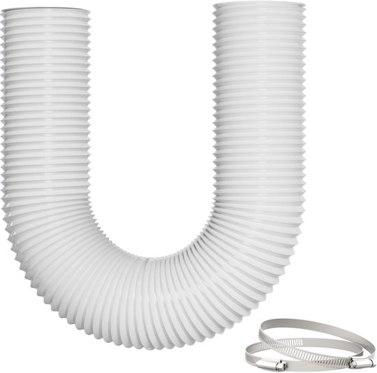 Afzuigslang Hittebestendig - Ventilatieslang - Afvoerslang Droger - Afvoerslang Mobiele Airconditioner - Ø130mm - 5m met Klemmen