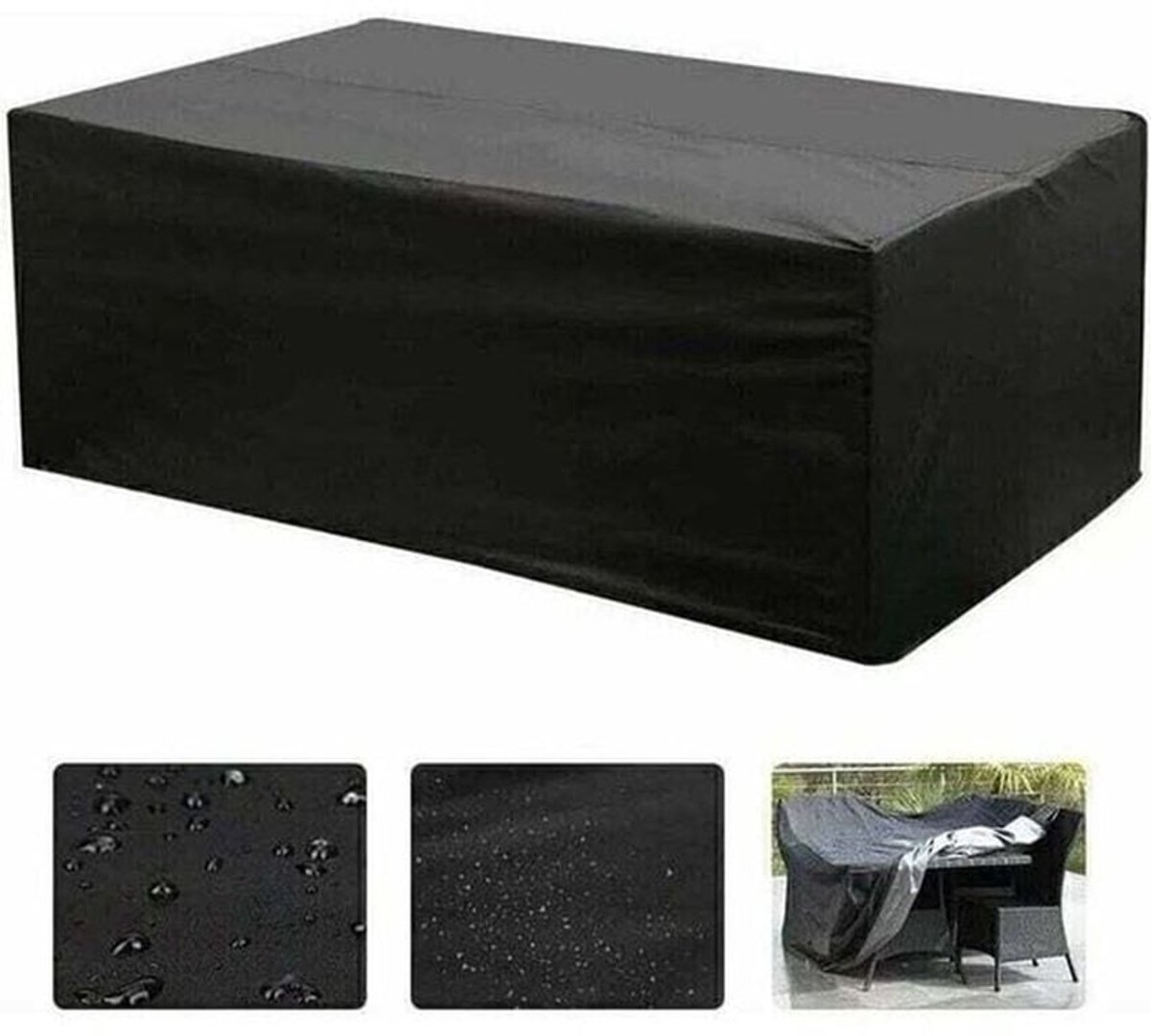 (213 x 132 x 74 cm) Rechthoekig tafelkleed van Oxford-stof, geschikt voor tuinmeubilair, geschikt voor UV-bescherming.