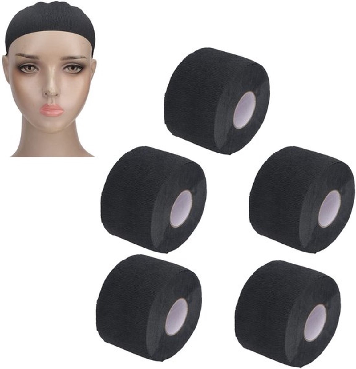 Nekstrip Wegwerp 100 Vellen - Professioneel Kappershalsstrips - Rekbaar Papier - Voorkomt Haarbreuk - Waterdicht - 5 Rollen - Halsstrip