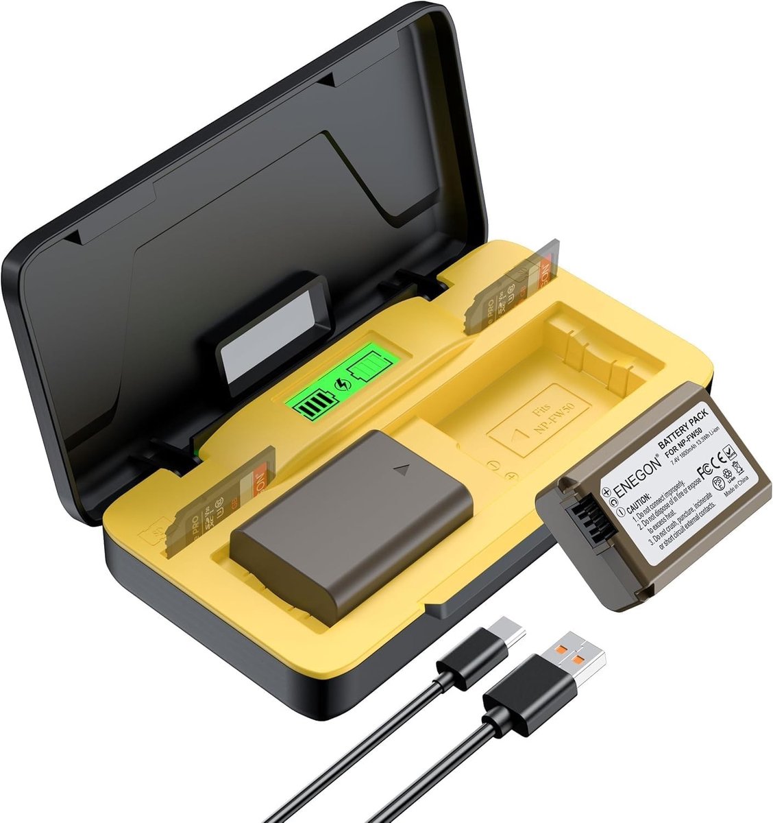 Oplaadbare NP-FW50 Batterij 1800 mAh met LCD-lader voor Sony Alpha Camera's en accessoires