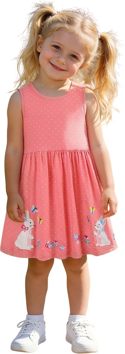 Currero Zomerjurk Meisjes Zomerjurken Kinderen Jurk Meisje Ibiza Stijl Sundress Kinderkleding 2 Jaar Perzik