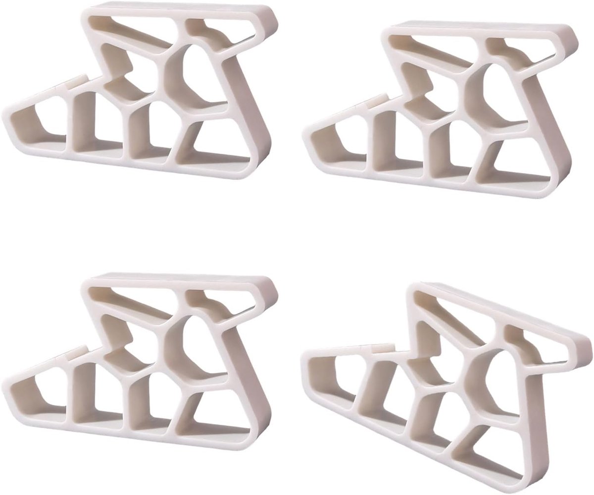 Raam Uitzetter - Raamstopper - 4 Stuks - 9,3 × 5,3 × 1,9 CM - Deurstopper - Vensterstopper - Tools Deurstopper - Deur- en Raambevestiging - Raamsluiter - Raamslot - Raambegrenzer - Vensterbegrenzer - Raamvergrendeling - Venstervergrendeling - Wit