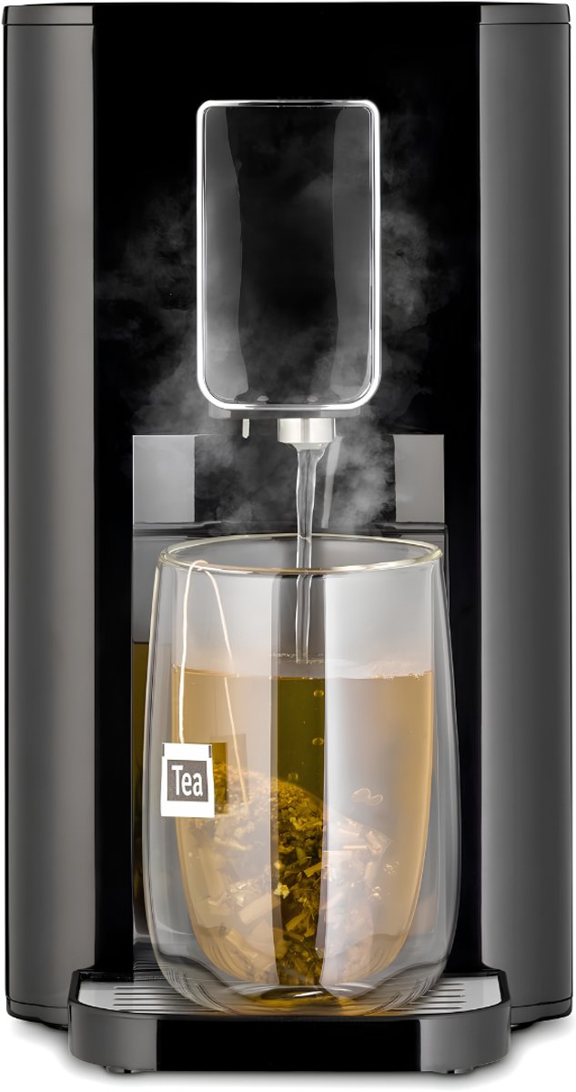 JCP® Heetwaterdispenser - 2.9L Capaciteit - Turbo Warmwaterdispenser - Heetwatertap - Zwart - 29cm x 18cm x 30cm