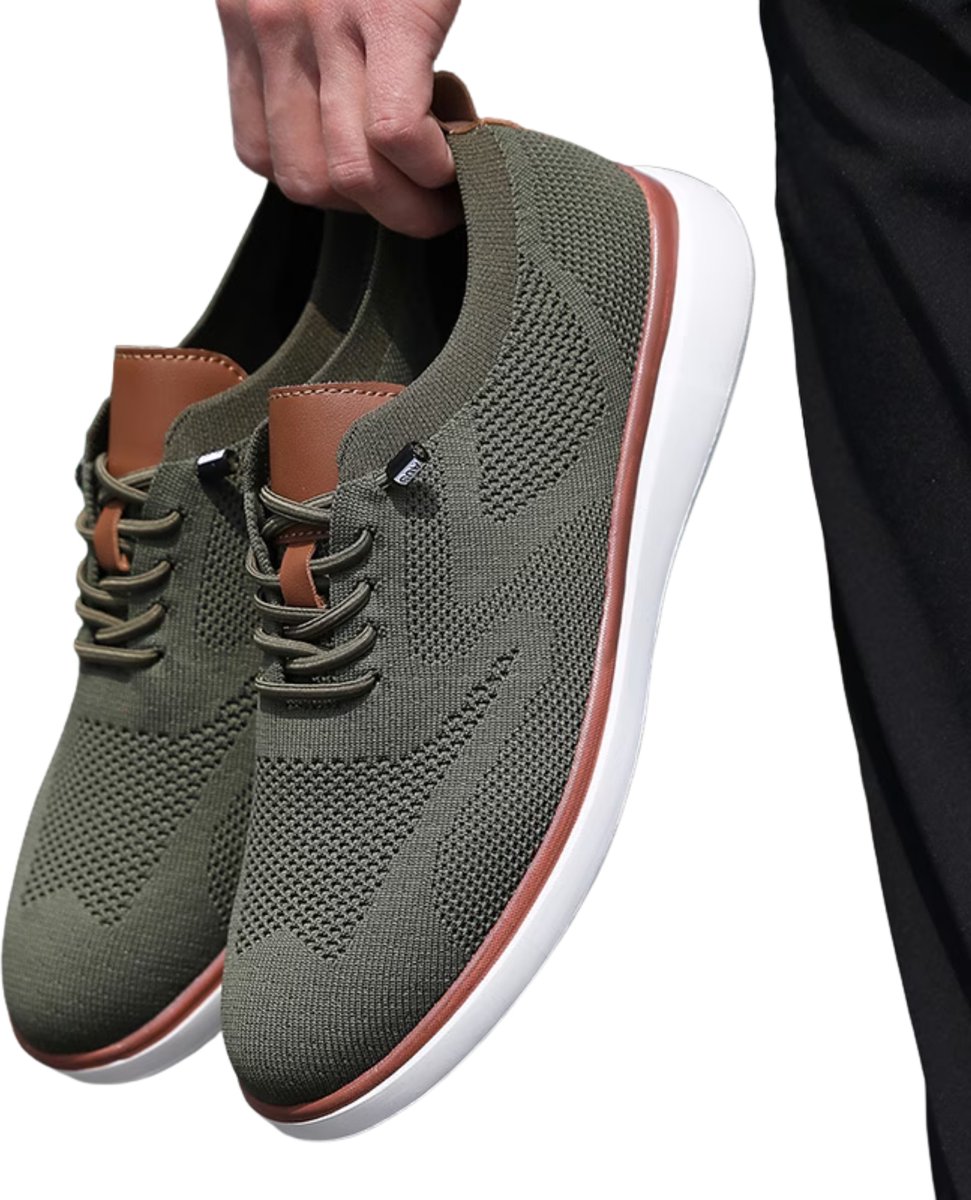 Currero Schoenen Heren Sneakers Comfortabel Wandelschoenen Casual Volwassenen Legergroen 41.5