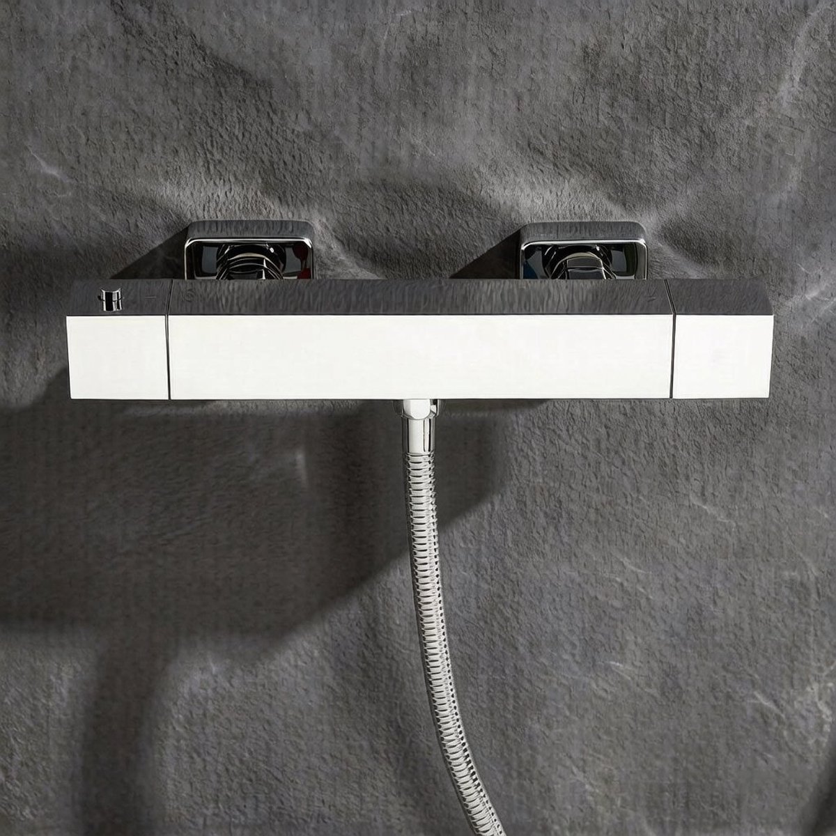 Auralum Thermostatische Douchekraan - Hartafstand 150 mm - Chroom - Douchemengkraan met thermostaat