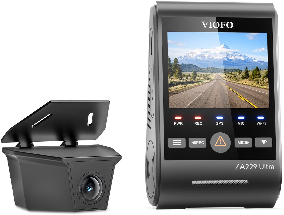 VIOFO A229 Ultra-W 2CH - Dashcam - Dual 4K voor & achter - Sony STARVIS 2 - Waterdichte achtercamera IP67 - GPS & Dual-Band Wifi - HDR Nachtzicht - Parkeermodus met Buffer - Voice Control - USB-C - Tot 512GB microSD thumbnail 5