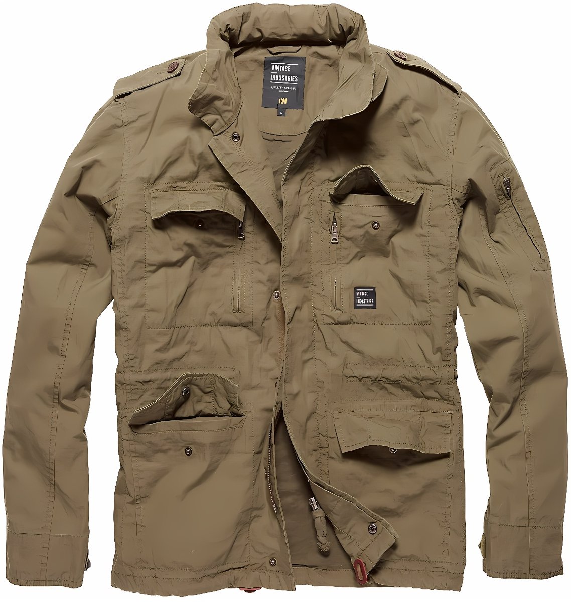 Vintage Industries Cranford jacket dark khaki