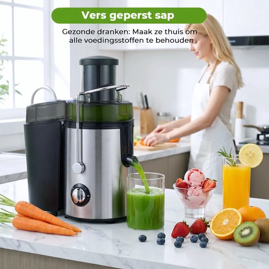 Sapcentrifuge voor Groenten & Fruit - 800W - Juicer met Pulpcontainer - Grote Vulopening - 3 snelheden - BPA-vrij - Eenvoudige Reiniging - AIMASON van AIMASON — afbeelding 5