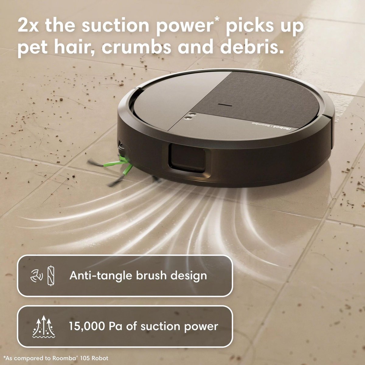 iRobot – Roomba® 115 Combo Robot - Robot stofzuiger met dweilfunctie – 15.000 Pa - Wit thumbnail 6
