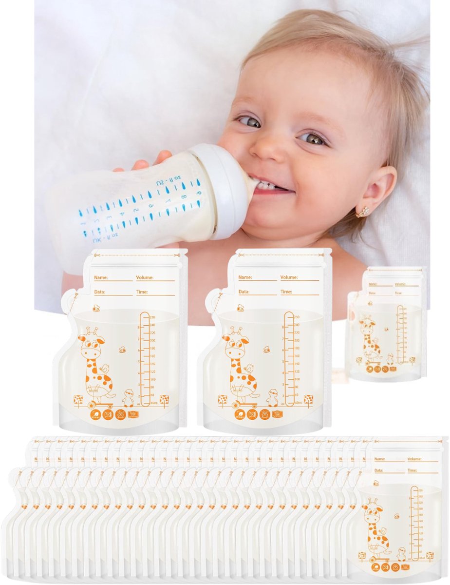 ApexArte® Moedermelk Opbergzakken - Herbruikbare Melkzakken - Borstvoeding Opslag -Transparant