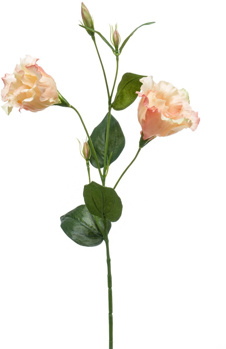 Emerald Kunstbloem Eustoma 60cm peach - Kunstplant voor binnen