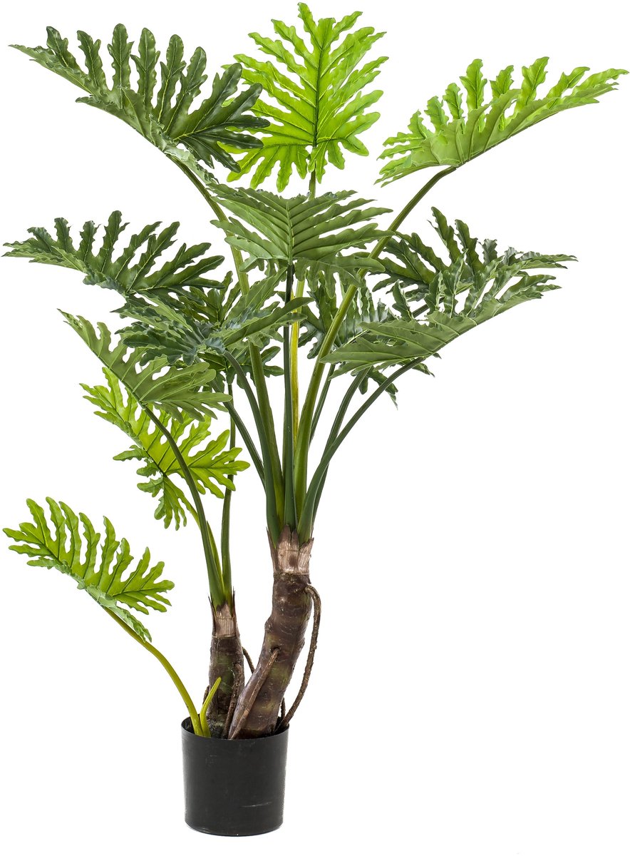 Emerald Kunstplant Philodendron Selloum 135cm - Kunstplant voor binnen Groen