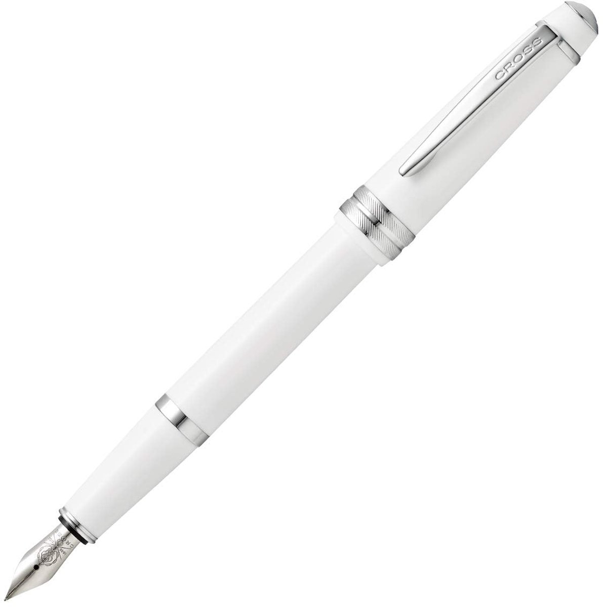 SnelShoppen - Cross Bailey Light vulpen M - Luxe wit met geschenkverpakking - Perfect voor schrijven, school, kantoor en speciale gelegenheden