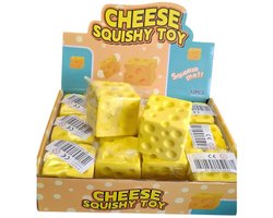 Kaas Squishy 7 cm – Squeeze Cheese – Knijpkaas – Slow Rising Fidget Toy – Zachte Luchtige Kaasvorm – Geel – Squeeze