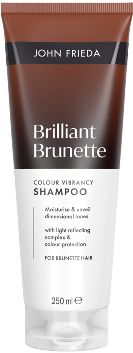 John Frieda - Brilliant Brunette Shampoo - 3 x 250 ml - Voordeelverpakking